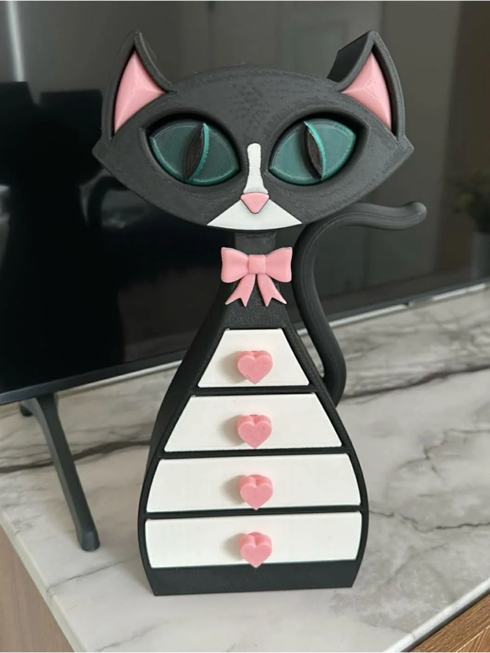 Custom Made Cat Jewelry Box 12” Tall